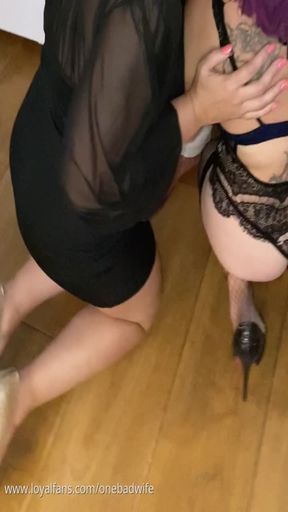 Wanking hubby and friend