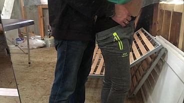 Shhh They must Fuck Silent till Workers Around. Risky Sex at the Construction with Builder. He made teen pussy Creampied