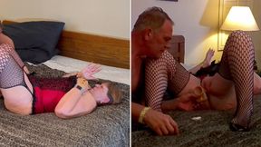 Granny Goldfingers: Undercover 007 Goldilocks Dildo Fuck - Black Is Just Right
