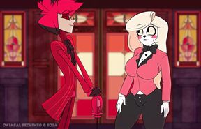 Charlie and Alastor having a good time