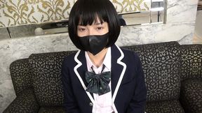 18-year-old japanese black-haired beauty. slender amateur, neat and clean, small breasts, short height, uniform cosplay, blowjob and hairy creampie sex. uncensored,