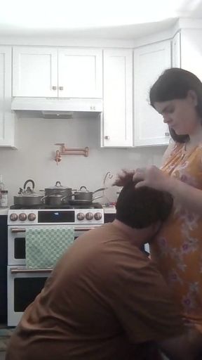 Thrilling moment from &quot;surprise steamy kitchen fuck by Philp Sevenheart for horny little pregnant Amelia Everheart:&quot;