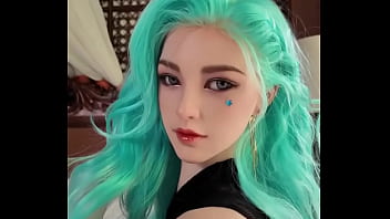 ULoversDoll Green Hair Elegant Sex Doll Model Fuck