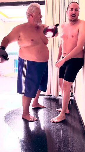 Stepdaddy Boss Boxer Gutpunching Me