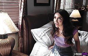 Horny teen seduces her boyfriends dad into fucking with her