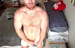 Ginger Hunk Seth Forena Bed Jerks his Cock Until He Cums