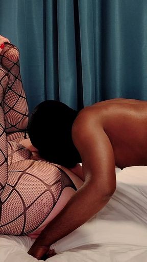 Submissive BBW on a Leash Fucked by a Big Black Cock
