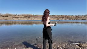 Step Daughter learning to fish