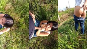 venuslatina2 - gran mamada al aire libre.. cum facial.