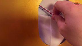 Cookie Cream Sperma Keks. Hot squirting cock cums on the cookie at the gloryhole
