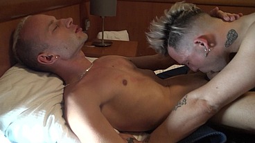 two sexy blond twink from berln fucking bareback at the hotel