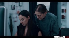 Futa Lesbian Stepsisters - Tgirl Shemale Fucks & Creampies Nerdy Blonde Girl