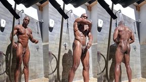 update #239 (september 21, 2022) showering outside on a nudist camping ???