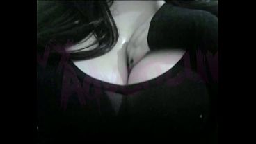 hotwife otaku nerdy Watching Hentai (Akane wa Tsumare Somerareru) while playing with her Big Tits #4