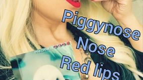 Sexy nose teasing,piggy nose,red lips MOV