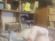 Sissy slut Lee fucking her boi pussy HARD UNTIL he cums