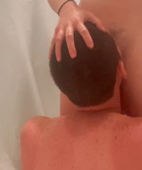 Pissed in his mouth and then made him lick my pussy clean