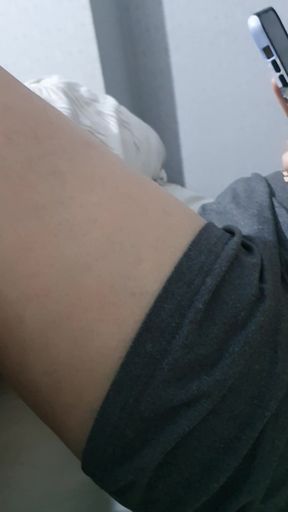 Step mom without panties under skirt in bed with step son with big erection   Clip 1