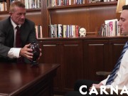 MasonicBoys - DILF elder rims and fucks twink apprentice in office