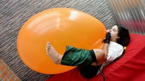 Videl blow and ride huge 36 inches balloon SD - Bunny Looner