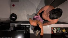 Big ass stepmom gets fucked by her stepson without being seen - cuckold husband