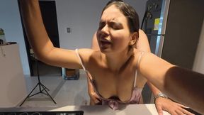 Big ass stepmom gets fucked by her stepson without being seen - cuckold husband