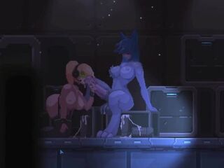 BUSTY BLONDIE SAMUS ARAM SUCKING A FUTANARI DICK - ZETRIA