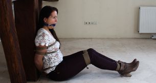 Damsel tied up ballgagged
