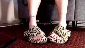 Toe Wiggling in Fuzzy Slippers