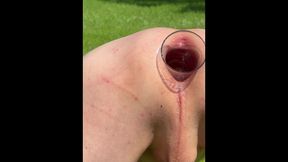 Bootie-plumb wedging a vase