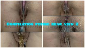 Compilation peeing rear view 2