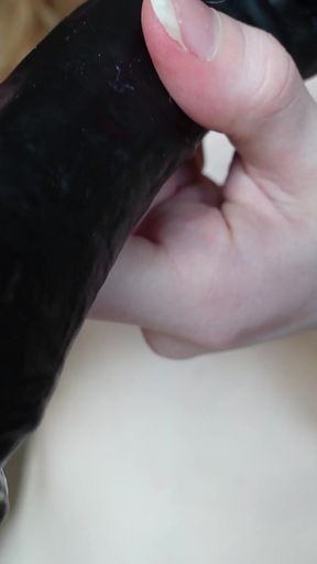 Riding My Big Dildo and I Show You Little Bit Grool on It