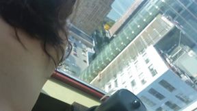 POV Seducing in Front of a Window in NYC for All to Watch