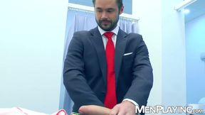 Dr Mike De Marko rips Kayden Gray pants to devour his monster cock