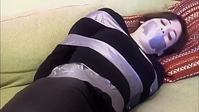 Girls Duct Tape Each Other Up