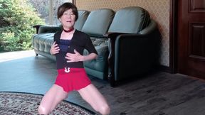 Hairless Pai-chan in Mini-skirt