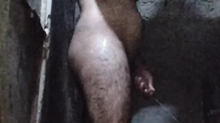 Douche backside wood Muslim homosexual