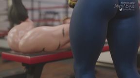Punished By Big Cock After Big Boobs And Butts Girl Damage Punching Bag At Gym