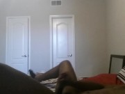 Me stroking my BBC and shooting cum