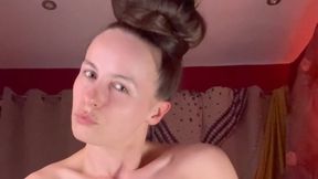 Hair porn! Brushing, styling, sensual hair flicks