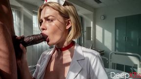 this sexy nurse with a tight throat is sucking my dick because that s how i ll get better[ai]