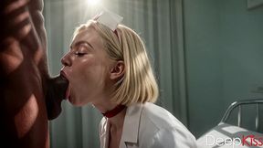 this sexy nurse with a tight throat is sucking my dick because that s how i ll get better[ai]