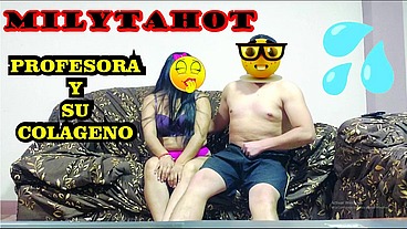 TENGO SEXO CON MI ALUMNO COLAGENO QUE SE VACEA SU LECHE DENTRO DE MI