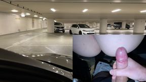 Risky Car Sex in Parking Lot - Started with Handjob, Ended with a Fuck!