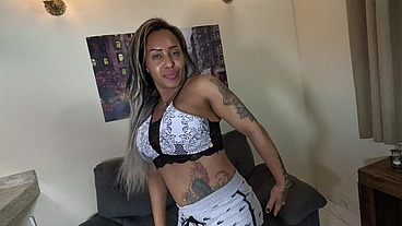 Anne, a Negra Gostosa de Brasília, Veio Sentar no Pau do Lukas e Saiu com a Bucetinha Cheia de Porra!