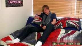 Tan gay twink emo first time Brent Daley is a adorable ash-blonde emo