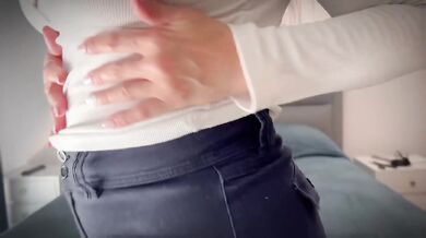 Stepmom stuffed her huge tits and tight pussy down my throat