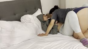 The babysitter fingered my tight pussy while my wife was working