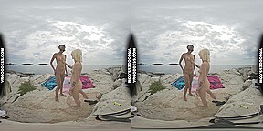 Vacation On Nude Beach With Ingrida And Miss Pussycat Smoking Eating Skinny Dipping Sun Bathing