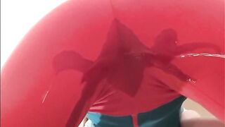 Facesit Pissing Tight Red Leggings